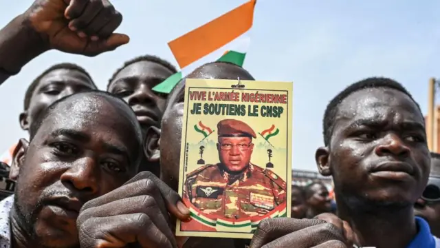 Niger: Brig. Gen. Abdourhmane Tiani yari arongoye abatembagaje ubutegetsi, mu 2023.