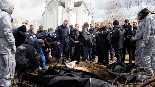 Эксгумация тел в Буче