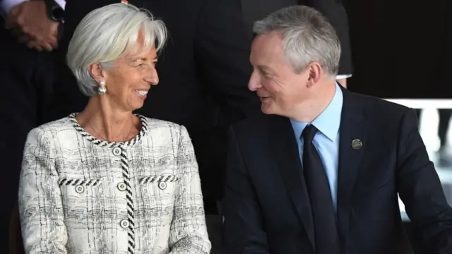 Christina Lagarde (izq.) y Bruno Le Maire
