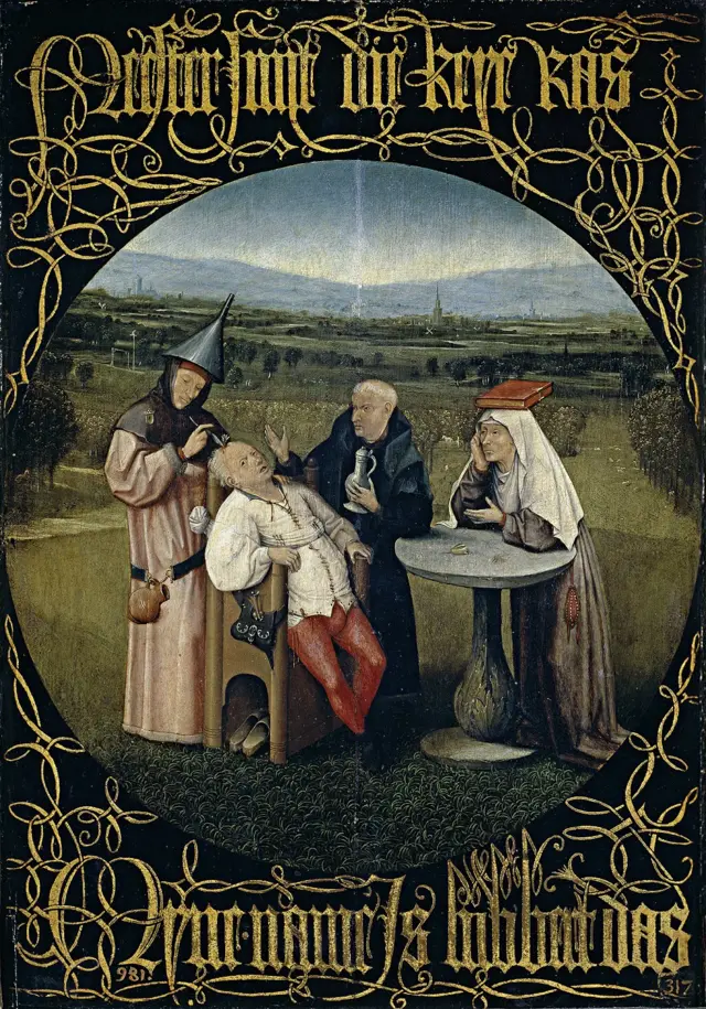 'A Extração da Pedra da Loucura',site de aposta para menor de 18Hieronymus Bosch, entre 1475 e 1480