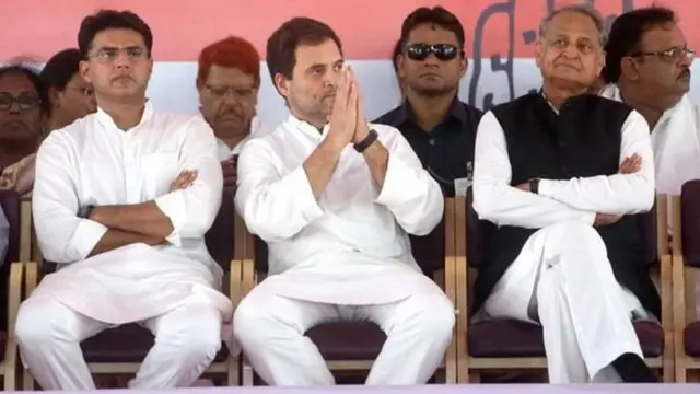 सचिन पायलट, राहुल गांधी और अशोक गहलोत