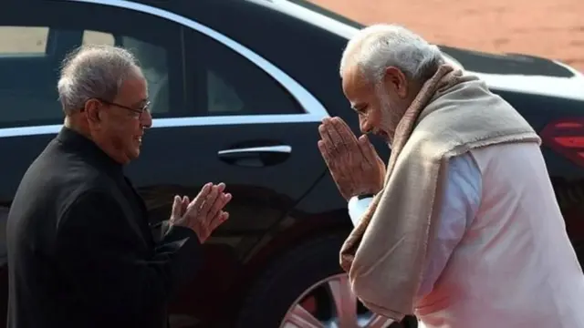 प्रणब मुखर्जी, नरेंद्र मोदी