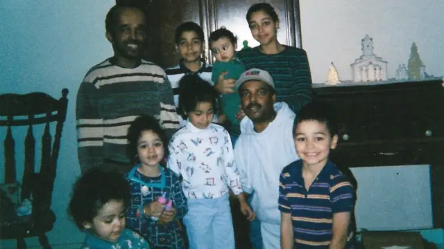 Josslyn Glenn junto a su familia