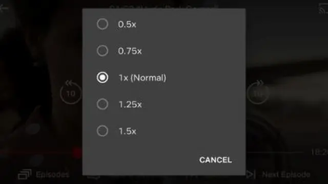 Una captura de pantalla de Netflix