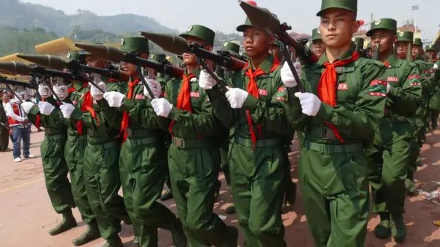 ဧပြီလ ၁၇ရက်နေ့က သူတို့ရဲ့ဌာနချုပ် ပန်ဆန်းမှာကျင်းပတဲ့ ဝ' ငြိမ်းချမ်းရေးနှစ် ၃၀ပြည့် အခမ်းအနား