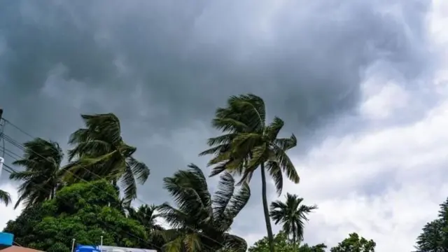 ঘূর্ণিঝড়ের সময় তীব্র বাতাস বয়