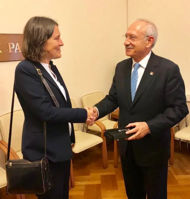 AP Türkiye Raportörü Kati Piri ve CHP Genel Başkanı Kemal Kılıçdaroğlu