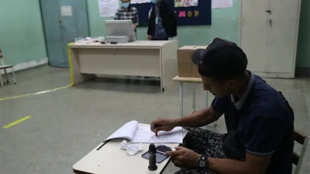 Centro electoral en Venezuela