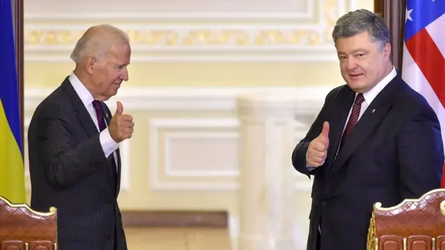 Джо Байден и Петр Порошенко в январе 2017 года в Киеве