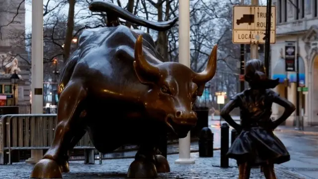 Foto del toro de Wall Street.