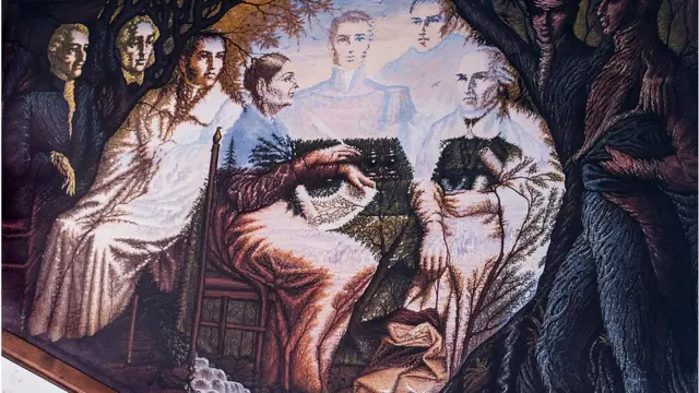 Mural de Miguel Hidalgo pintado por Octavio Ocampo