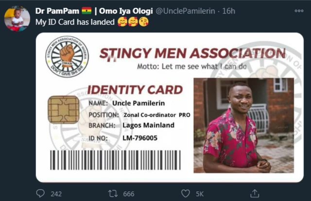 Stingy Men Association of Nigeria: ID card, SMAN registration form, [how to join Stingy Men Association] Don Jazzy