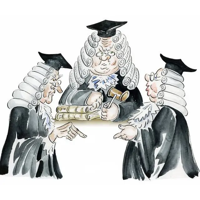 Jueces británicos discutiendo