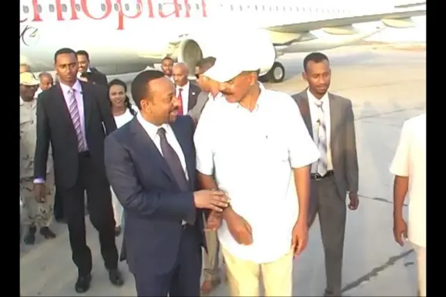 MM Dr Abiyyi Ahimad wayita pirezidaanti Isaayaasiin simannaan taasifameefiitti