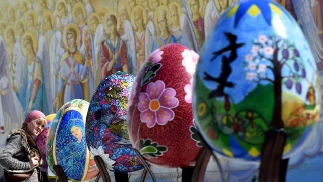 Festival de ovos de Páscoa na Ucrânia