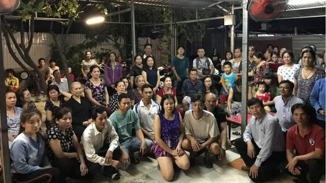 Một người dân sinh sống ở khu vườn rau Lộc Hưng