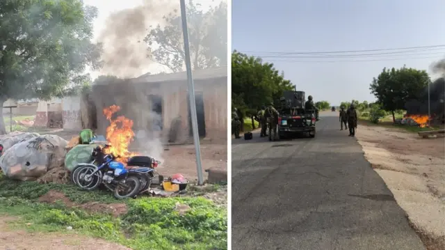 Collage of DHQ operations for Katsina State afta di death of late retired Major General Rabe Abubakar.