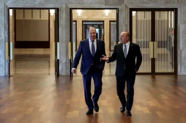 Rusya Dışişleri Bakanı Sergey Lavrov ve Dışişleri Bakanı Mevlüt Çavuşoğlu