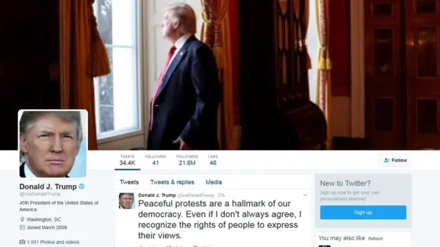 Трамп веде одразу два акаунти у Twitter