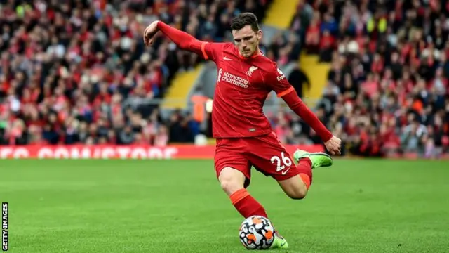 Liverpool left-back Andy Robertson