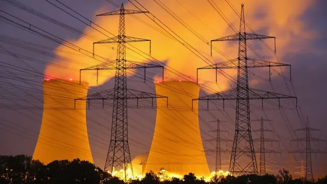 Una planta de energía nuclear