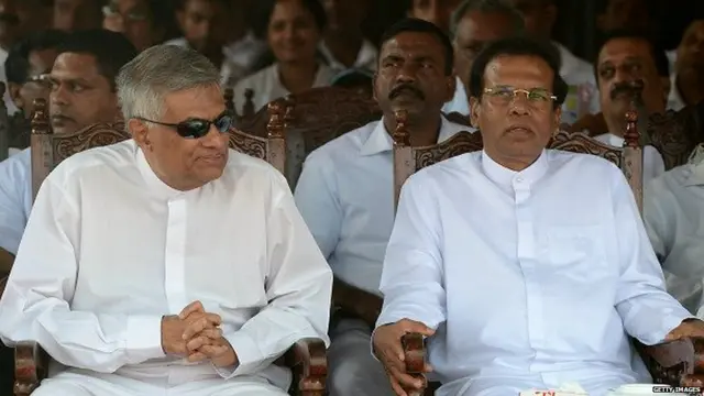 ජනාධිපති මෛත්‍රීපාල සිරිසේන සහ අගමැති රනිල් වික්‍රමසිංහ
