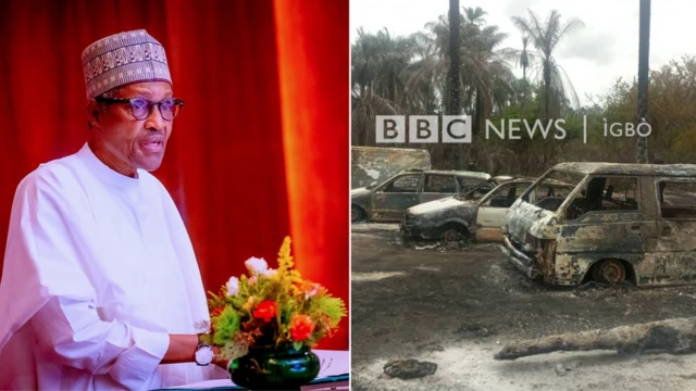 Buhari etinyela ọnụ maka ebe ọkụ gbara n'Egbema