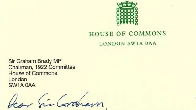 One of the letters sent to the chair of the 1922 Committee
