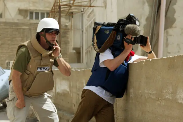 Журналисты на Западном берегу Иордана