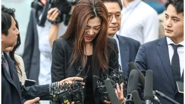 지난 5월 1일 '물벼락 갑질'로 경찰에 출석했을 당시 '죄송하다'며 울먹였던 조현민 전 전무