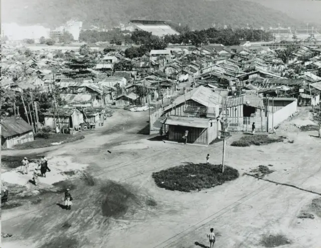 Favela da Praia do Pinto, no Leblon, em foto sem data conhecida