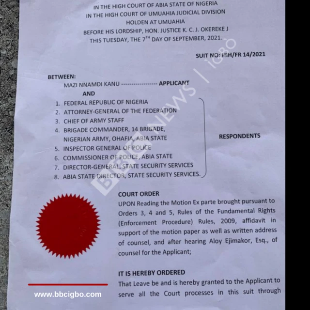 Akwụkwọ ikpe Nnamdi Kanu