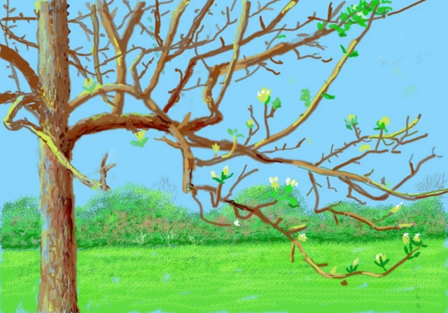 Una de las pinturas de David Hockney en Normandía
