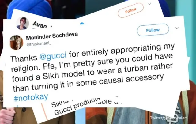 논란의 패션쇼가 열린 직후 트위터에서도 비난 여론이 빗발쳤다