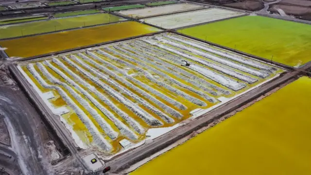 Zonas de extracción del litio.