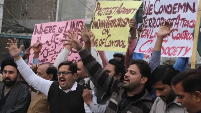Protestas en Cachemira.