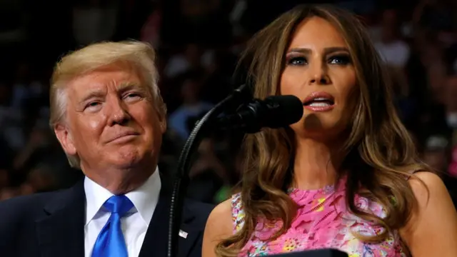 Мелания Трамп с мужем
