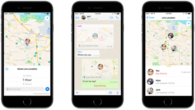 WhatsApp live location