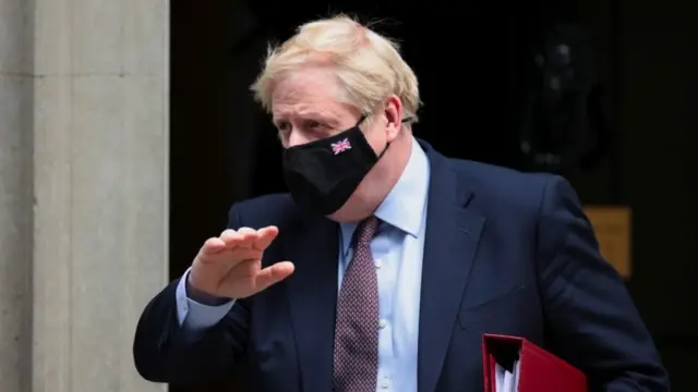 Boris Johnson outside 10 Downing Street