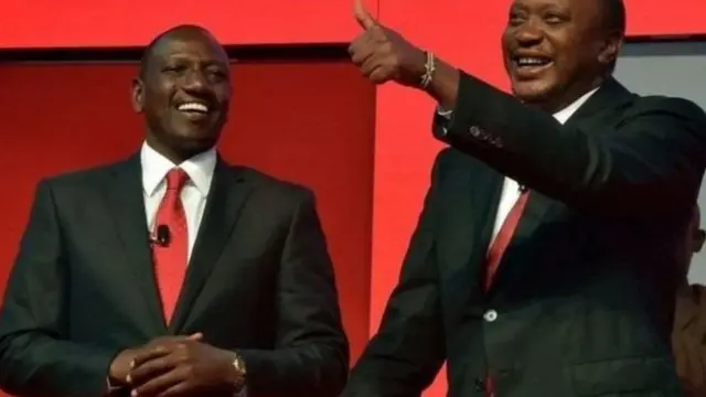 Rais wa Kenya Uhuru Kenyatta na Naibu Rais, William Ruto