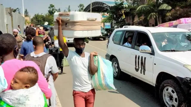 Des habitants de Goma fuient la ville par crainte d'une nouvelle éruption du volcan Nyiragongo