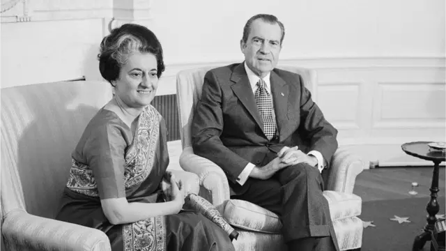 ইন্দিরা গান্ধী ও রবার্ট নিক্সন। নভেম্বর, ১৯৭১