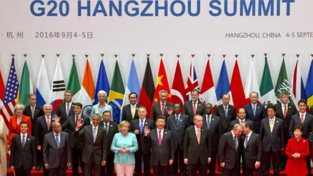 2016 චීනයේ පැවැත්වූ G 20 සමුළුවට සහභාගී වූ ලෝක නායකයන්