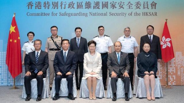 香港首次维护国家安全委员会会议官方合照（6/7/2020）