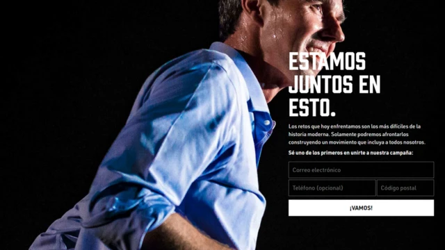 Imagen de la página oficial de Beto O'Rourke
