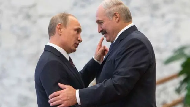 Shugaban Russia Vladmir Putin da shugaba Lukashenko na Belarus
