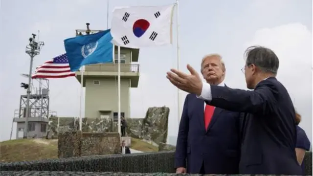 ఉత్తర కొరియా సరిహద్దులో ట్రంప్