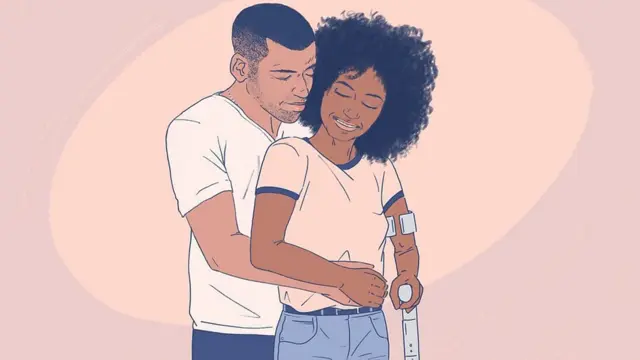 Ilustraçãobônus sem depósito roletaum casal se abraçando com um deles apoiadobônus sem depósito roletauma muleta