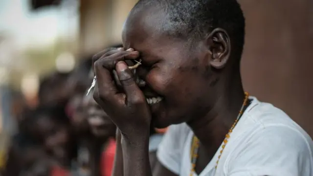 A student of Kalas Girl primary school, wey dey host escaped girls from female genital mutilation (FGM) and child marriage, inside northeast Uganda