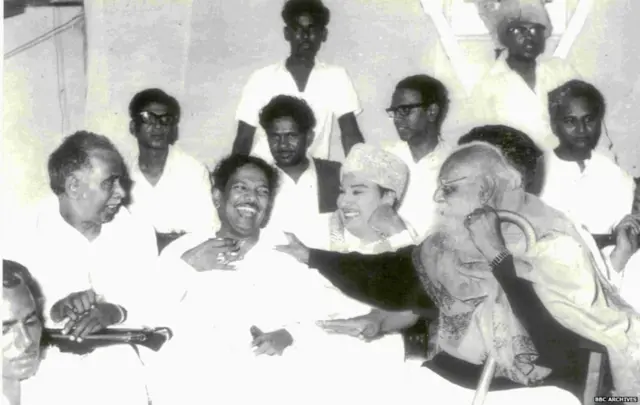 अण्णदुराई, करुणानिधी, एम.जी.आर आणि पेरियार